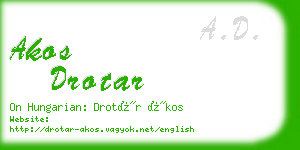 akos drotar business card